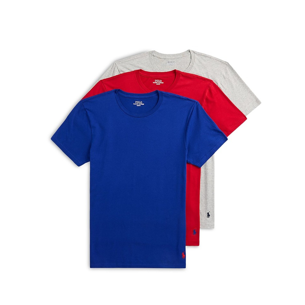 Polo Ralph Lauren Men Cotton Crewneck Undershirts 3-Pack Multi Size S